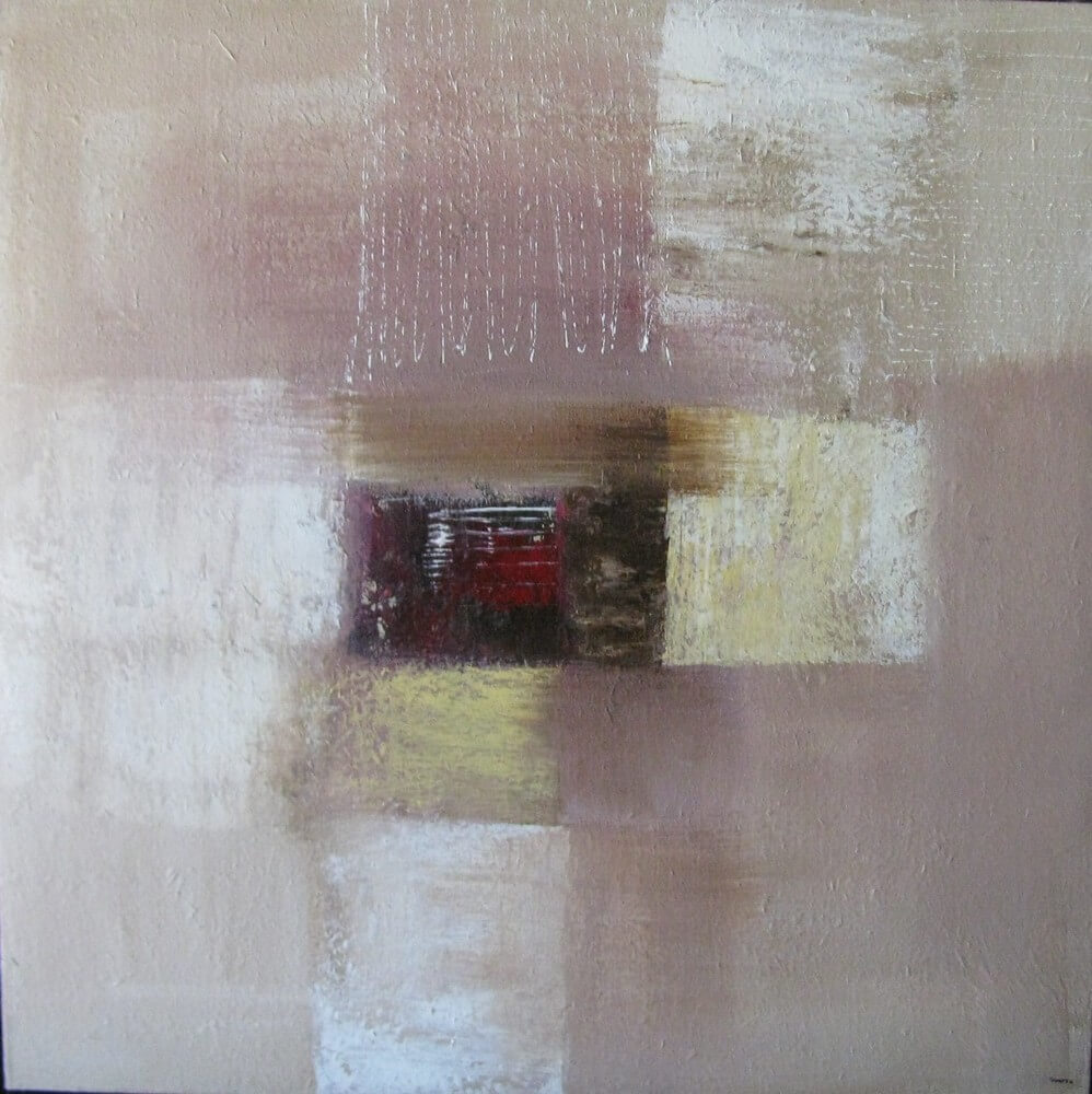 Tableau abstrait brun