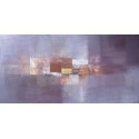 Tableau panoramique contemporain ton violet-lavande - 200x100 - Suarsa 