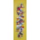 Tableau abstrait vertical jaune et rouge 50x150 cm