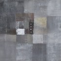 Tableau abstrait gris souris -80x80- Suarsa