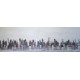 Tableau ville moderne blanc-gris - 120x38 cm