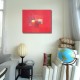 Toile abstraite rouge -100x80 - Artiste Suarsa