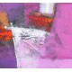 Tableau contemporain carré rose-violet 60x60 cm- Suwitra