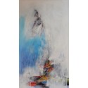 Art abstrait peinture voilier-140x80 cm