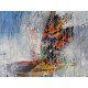 Art abstrait peinture voilier-140x80-Subarya