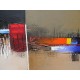 Tableau abstrait horizontal marron- 120x50 cm