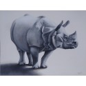 Tableau animal Rhinoceros -120x90 cm