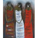 Tableau-Femmes en sarong- 120x100 cm