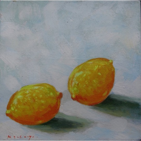 Mini peinture fruits Citrons- 30x30 cm