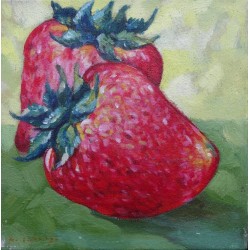 Mini peinture fruits Fraises- 30x30 cm