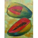 Mini peinture fruit Papaye- 40x30 cm