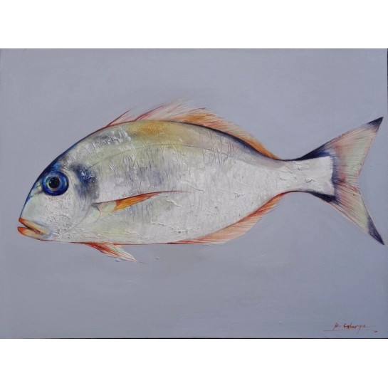 Tableau peinture dorade- 80x60 cm