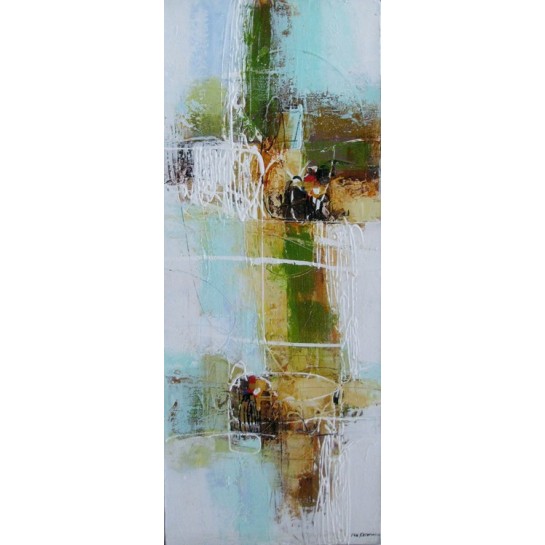 Water -Tableau artistique abstrait 100x40 cm - Dex Kusuma