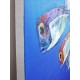Banc de poissons en mer- tableau vertical 140x90 cm