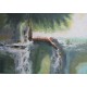 Waterfall-Tableau abstrait contemporain panoramique- 200x140 - Dex Kusuma