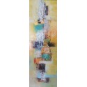 Peinture abstraite sur cadre vertical 120x40 cm