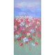 Fleurs et montagnes-Tableau déco vertical -120x60 cm- Budi