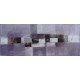 Toile décorative gris pourpre horizontale- 120x50 cm