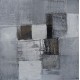 Petit tableau abstrait gris 50x50 cm