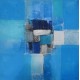 Petit tableau décoratif bleu 50x50 cm