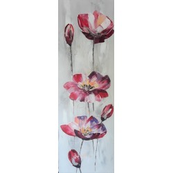 Peinture florale design 120x40 cm