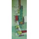 Tableau abstrait vertical ton vert- 150x60 cm-Suwitra