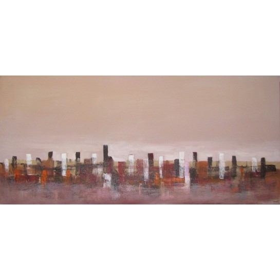 City- Tableau ville déco contemporain 140x65