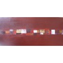 Tableau abstrait contemporain horizontal marron- 150x70 cm