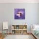 Tableau abstrait contemporain violet- 80x80-Suarsa